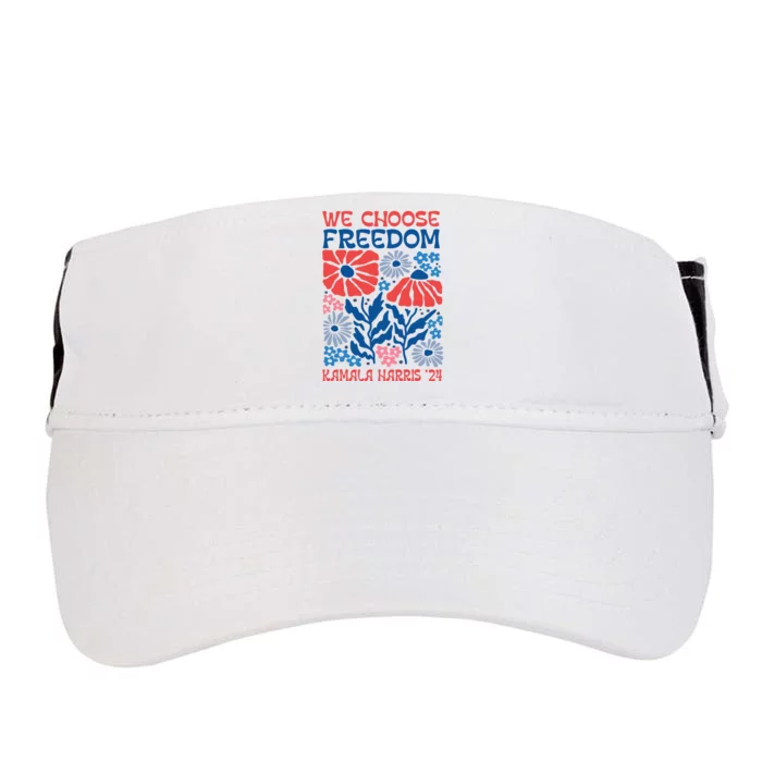 We Choose Freedom Harris Walz 2024 Adult Drive Performance Visor