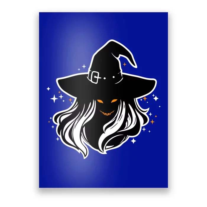 Witch Creepy Face Halloween Art Design Costume Gift Poster