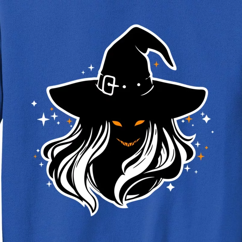 Witch Creepy Face Halloween Art Design Costume Gift Tall Sweatshirt