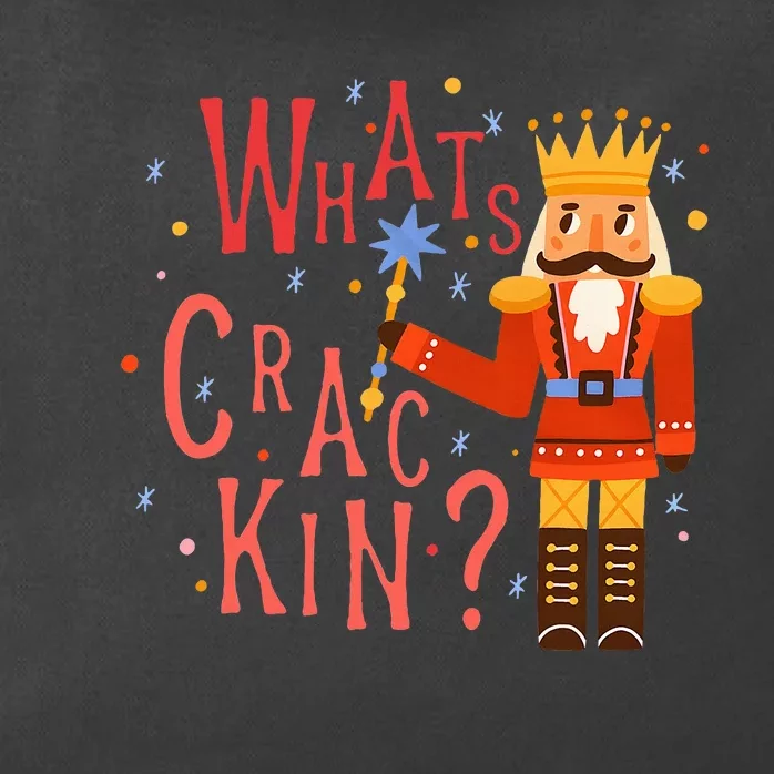 Whats Crackin? Funny Christmas Nutcracker Gift Zip Tote Bag