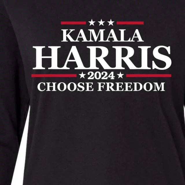 We Choose Freedom Kamala Harris Womens Cotton Relaxed Long Sleeve T-Shirt