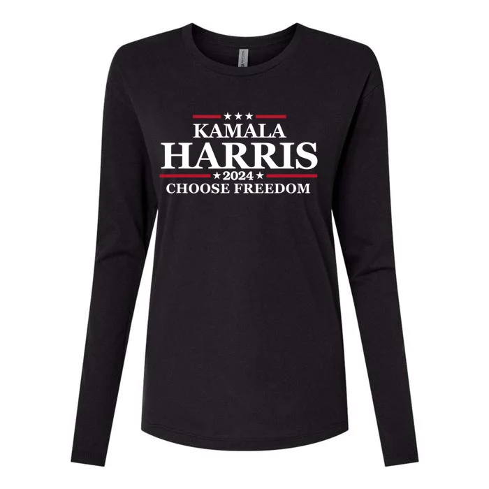 We Choose Freedom Kamala Harris Womens Cotton Relaxed Long Sleeve T-Shirt