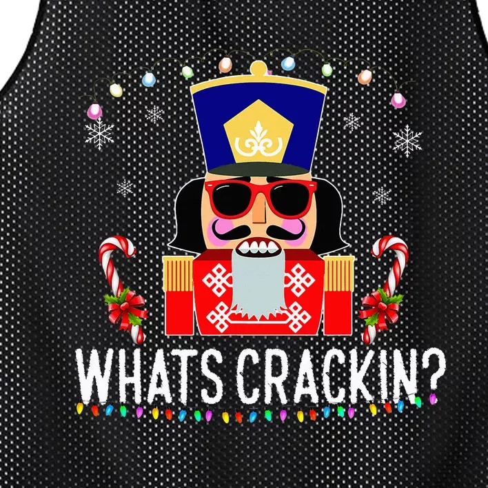 Whats Crackin Funny Christmas Nutcracker Gift Mesh Reversible Basketball Jersey Tank