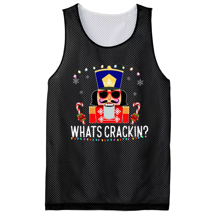 Whats Crackin Funny Christmas Nutcracker Gift Mesh Reversible Basketball Jersey Tank