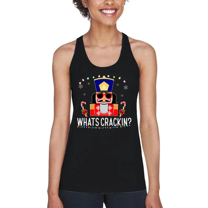 Whats Crackin Funny Christmas Nutcracker Gift Women's Racerback Tank