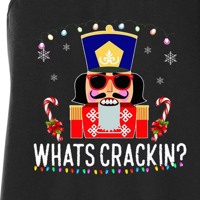 Whats Crackin Funny Christmas Nutcracker Gift Women's Racerback Tank