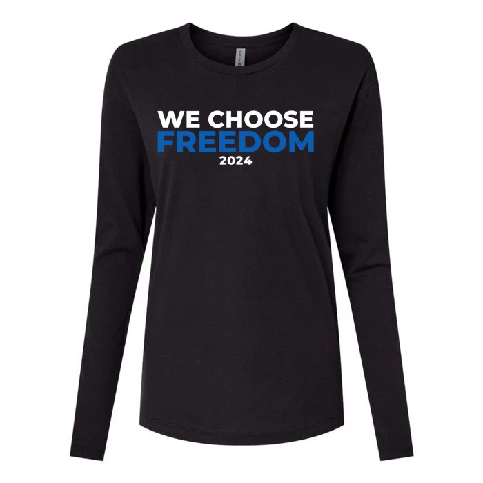 We Choose Freedom Kamala Harris Womens Cotton Relaxed Long Sleeve T-Shirt