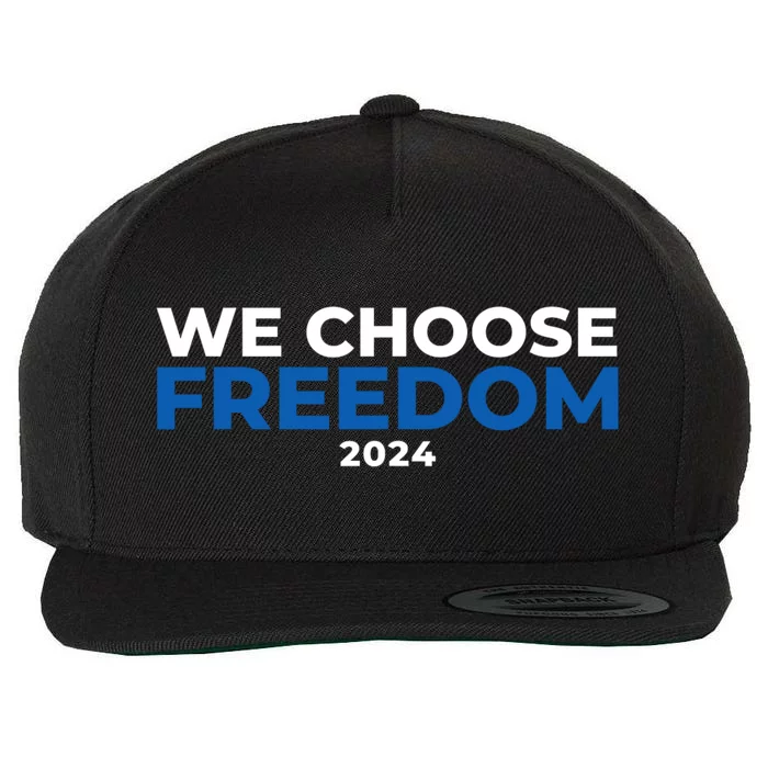 We Choose Freedom Kamala Harris Wool Snapback Cap