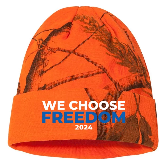 We Choose Freedom Kamala Harris Kati - 12in Camo Beanie