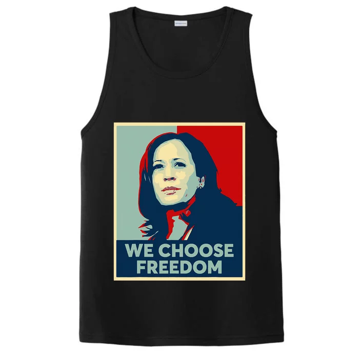 We Choose Freedom Kamala Harris 2024 Campaign Performance Tank