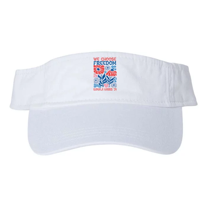 We Choose Freedom Harris Walz 2024 Valucap Bio-Washed Visor