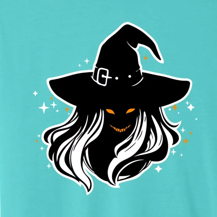 Witch Creepy Face Halloween Art Design Costume Gift ChromaSoft Performance T-Shirt