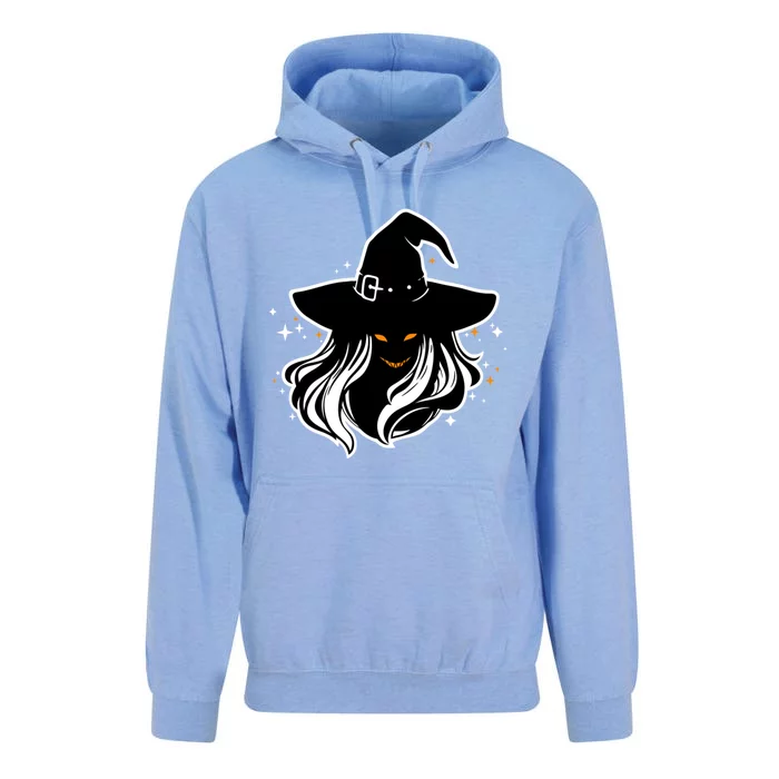 Witch Creepy Face Halloween Art Design Costume Gift Unisex Surf Hoodie