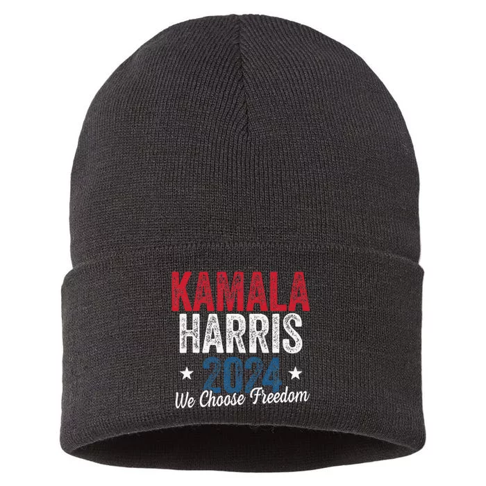 We Choose Freedom Kamala Harris Sustainable Knit Beanie