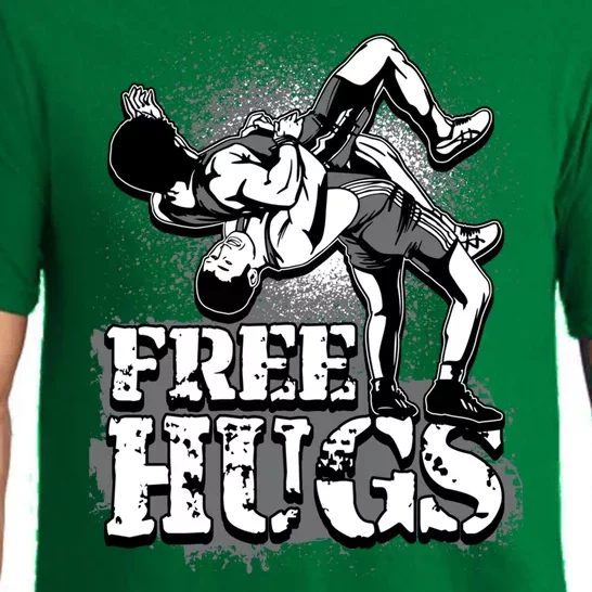 Wrestling Cool Gift Free Hugs Cool Gift Gift Pajama Set