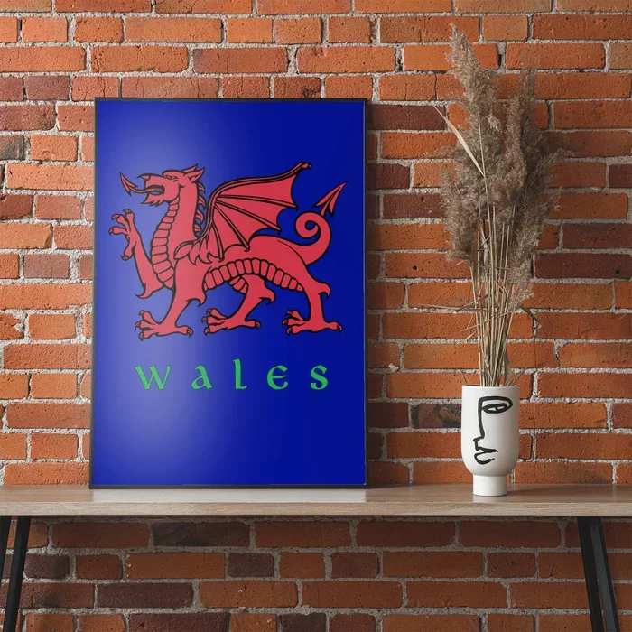 Wales Cute Gift Welsh Red Dragon Cymru Poster