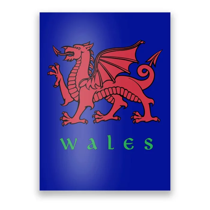 Wales Cute Gift Welsh Red Dragon Cymru Poster