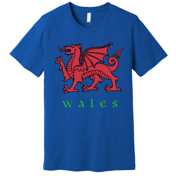 Wales Cute Gift Welsh Red Dragon Cymru Premium T-Shirt