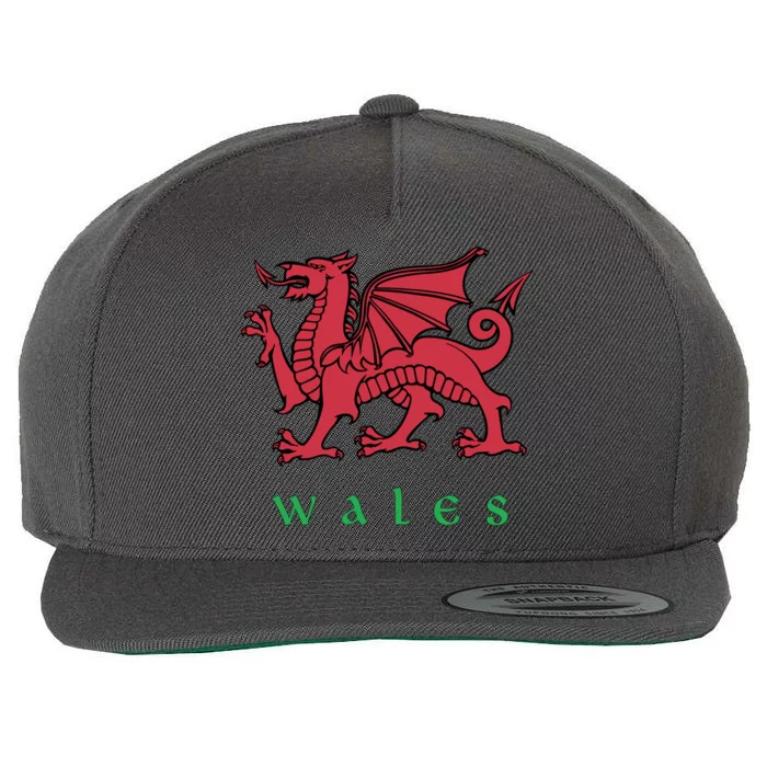 Wales Cute Gift Welsh Red Dragon Cymru Wool Snapback Cap