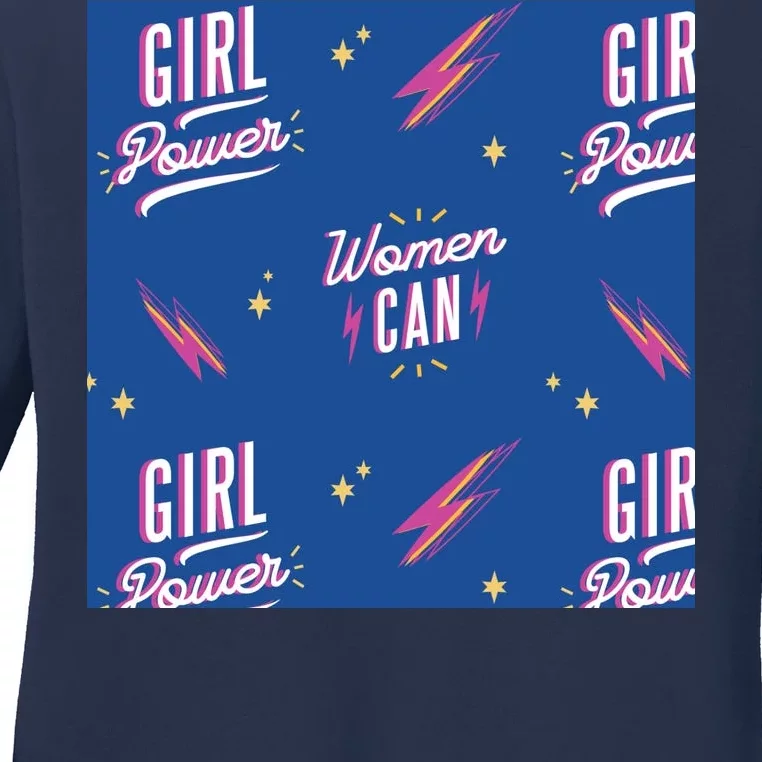 Women Can Girl Power Feminist Ladies Long Sleeve Shirt