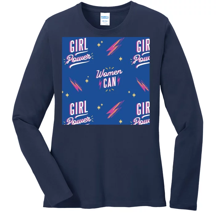 Women Can Girl Power Feminist Ladies Long Sleeve Shirt