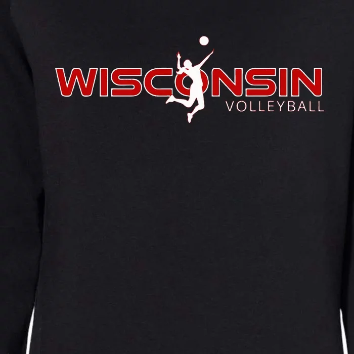 Wi Court Game The Badger State Souvenir Wisconsin Volleyball Womens California Wash Sweatshirt