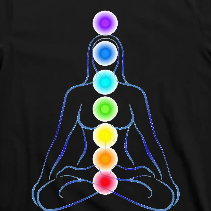 Womens Chakra Gifts For Yoga Reiki & Meditation Seven 7 Chakras T-Shirt