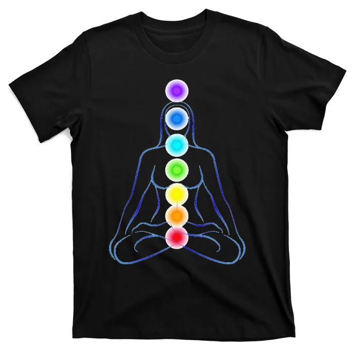 Womens Chakra Gifts For Yoga Reiki & Meditation Seven 7 Chakras T-Shirt