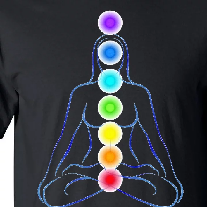 Womens Chakra Gifts For Yoga Reiki & Meditation Seven 7 Chakras Tall T-Shirt