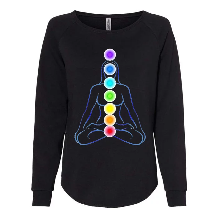 Womens Chakra Gifts For Yoga Reiki & Meditation Seven 7 Chakras Womens California Wash Sweatshirt