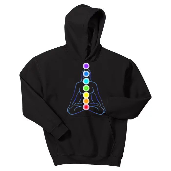 Womens Chakra Gifts For Yoga Reiki & Meditation Seven 7 Chakras Kids Hoodie