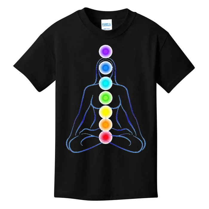 Womens Chakra Gifts For Yoga Reiki & Meditation Seven 7 Chakras Kids T-Shirt