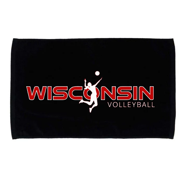 Wi Court Game The Badger State Souvenir Wisconsin Volleyball Microfiber Hand Towel