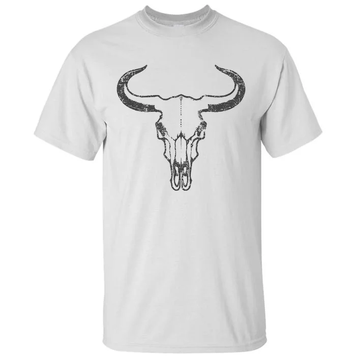 Western Country Graphic Animal Vintage Cow Skull Tall T-Shirt