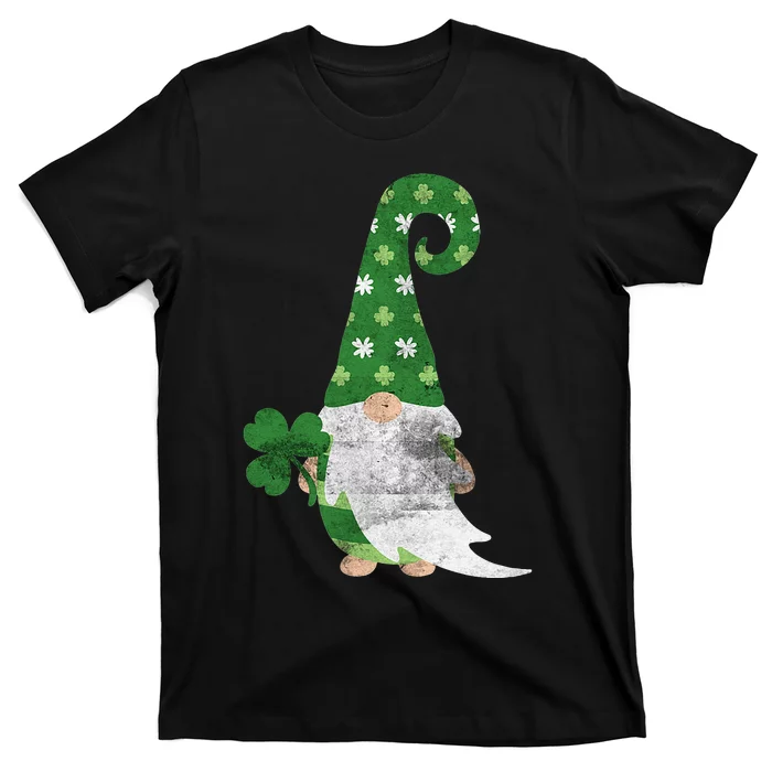 Women Cute Gnome St. Patricks Day Design Shamrock T-Shirt