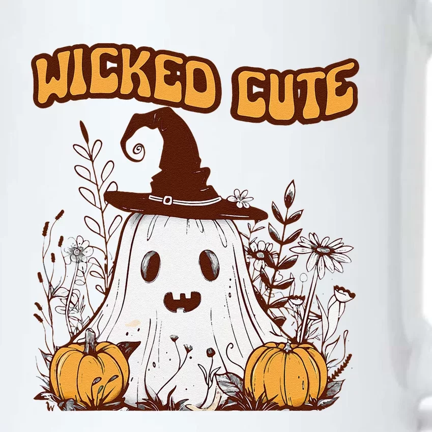 Wicked Cute Ghost And Pumpkin Fun Spooky Design Black Color Changing Mug