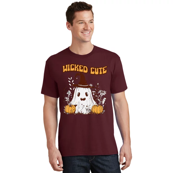 Wicked Cute Ghost And Pumpkin Fun Spooky Design T-Shirt