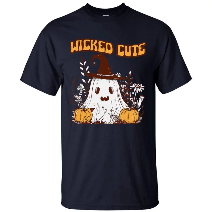 Wicked Cute Ghost And Pumpkin Fun Spooky Design Tall T-Shirt