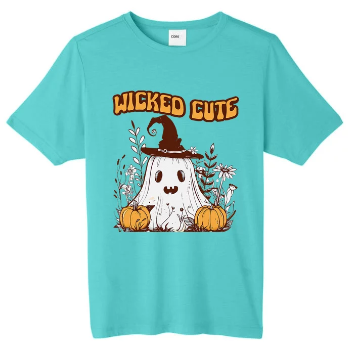 Wicked Cute Ghost And Pumpkin Fun Spooky Design ChromaSoft Performance T-Shirt