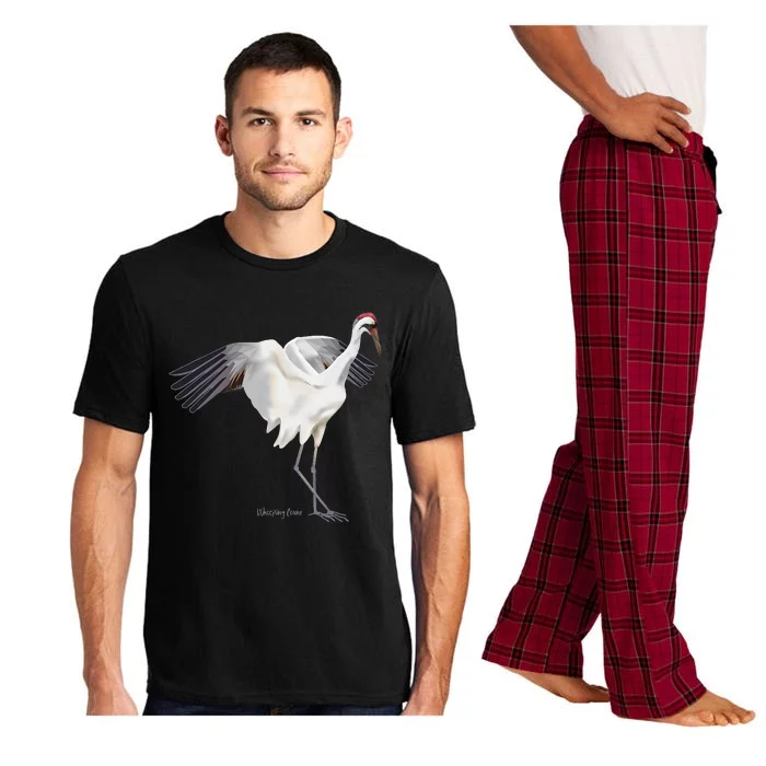 Whooping Crane Graphic Wildlife Bird Watching Pajama Set