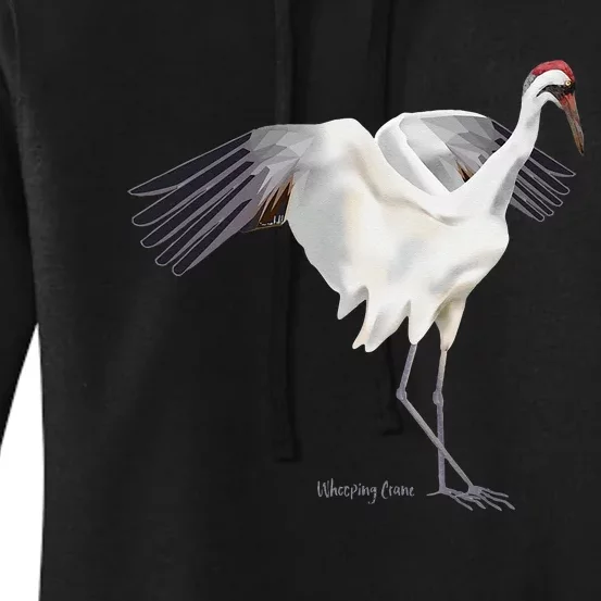 Whooping Crane Graphic Wildlife Bird Watching Women's Pullover Hoodie