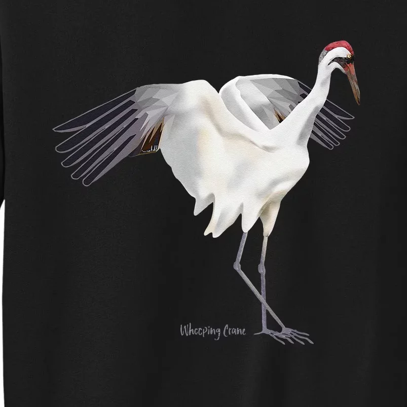 Whooping Crane Graphic Wildlife Bird Watching Tall Sweatshirt