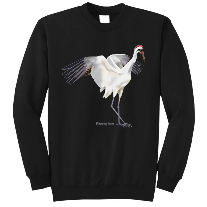 Whooping Crane Graphic Wildlife Bird Watching Tall Sweatshirt