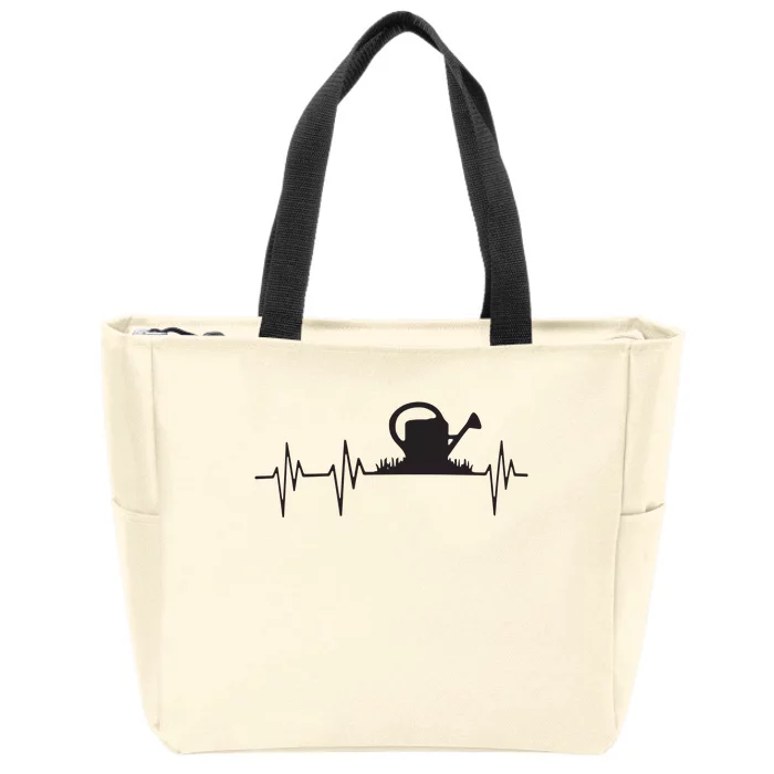 Watering Can Heartbeat Gardening Gardener Gift Light Zip Tote Bag