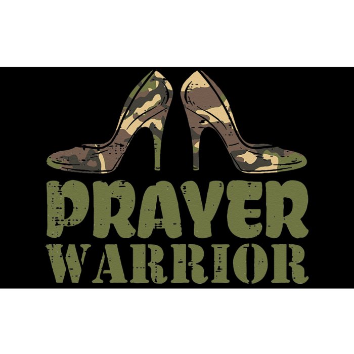 Womens Camo Heels Prayer Warrior Faith God Jesus Christian Women Bumper Sticker