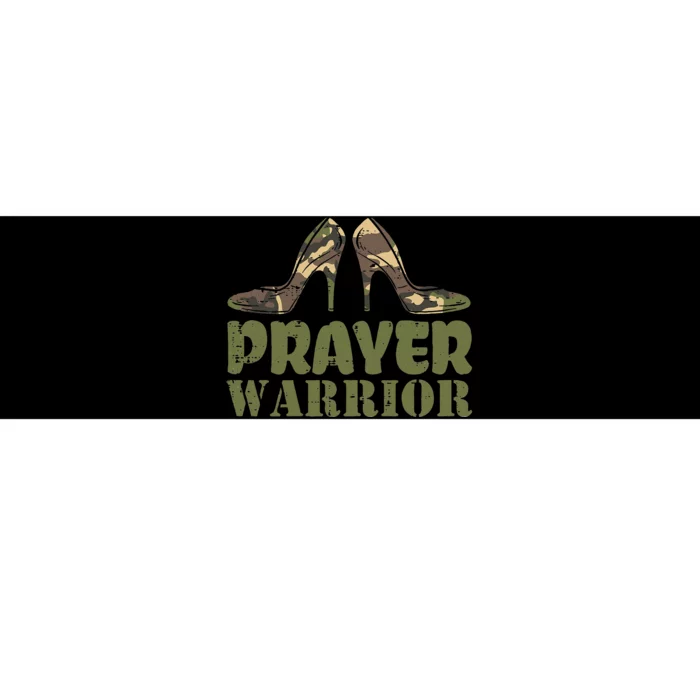 Womens Camo Heels Prayer Warrior Faith God Jesus Christian Women Bumper Sticker