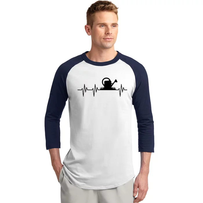 Watering Can Heartbeat Gardening Gardener Baseball Sleeve Shirt