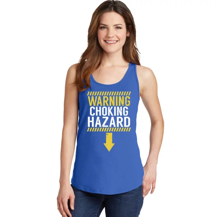 Warning Choking Hazard Funny Dick Joke Gifgift Ladies Essential Tank