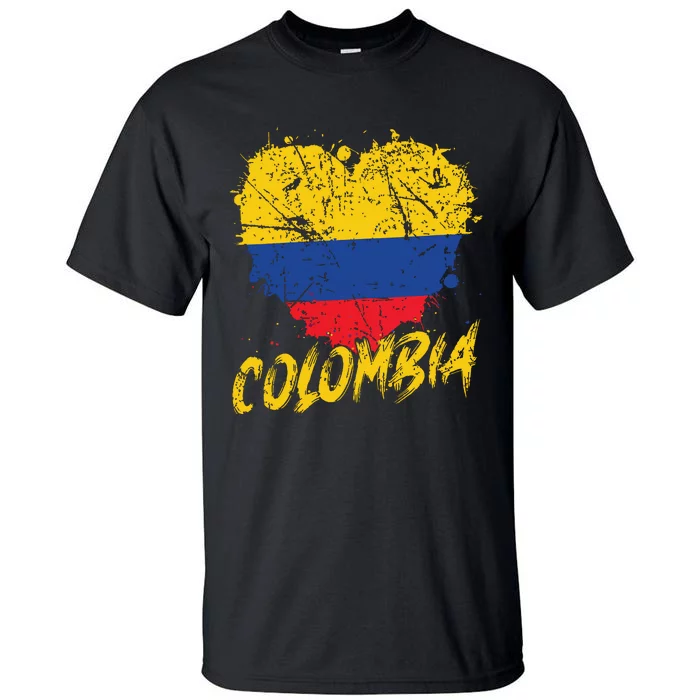 Women Colombia Heart Flag Tall T-Shirt