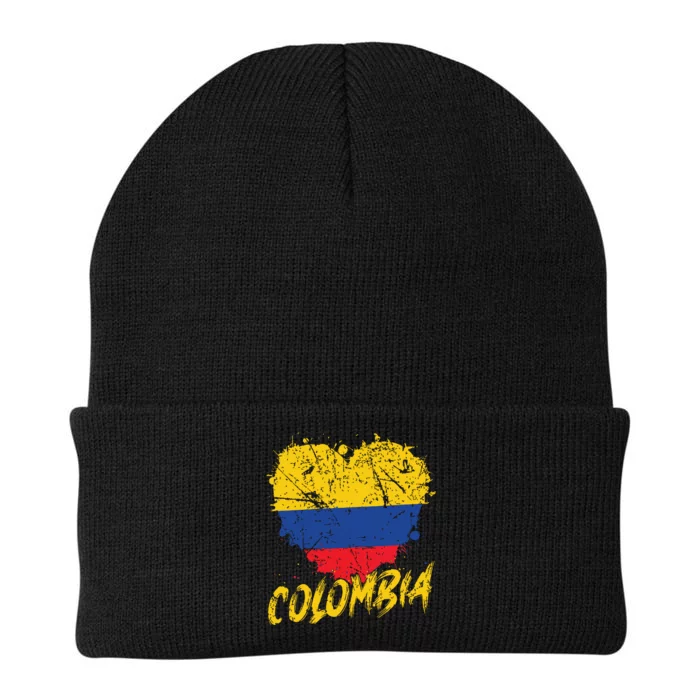 Women Colombia Heart Flag Knit Cap Winter Beanie